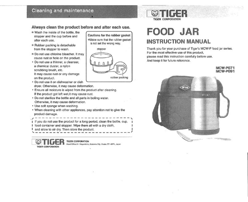 Tiger MCW-P071 instruction manual