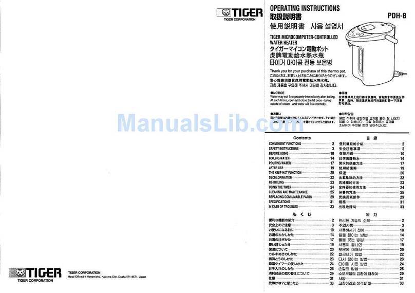 Tiger PDH-B manual