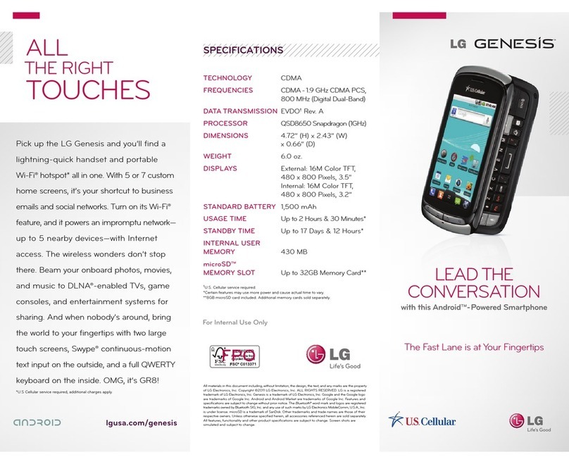 LG Genesis US760 User manual