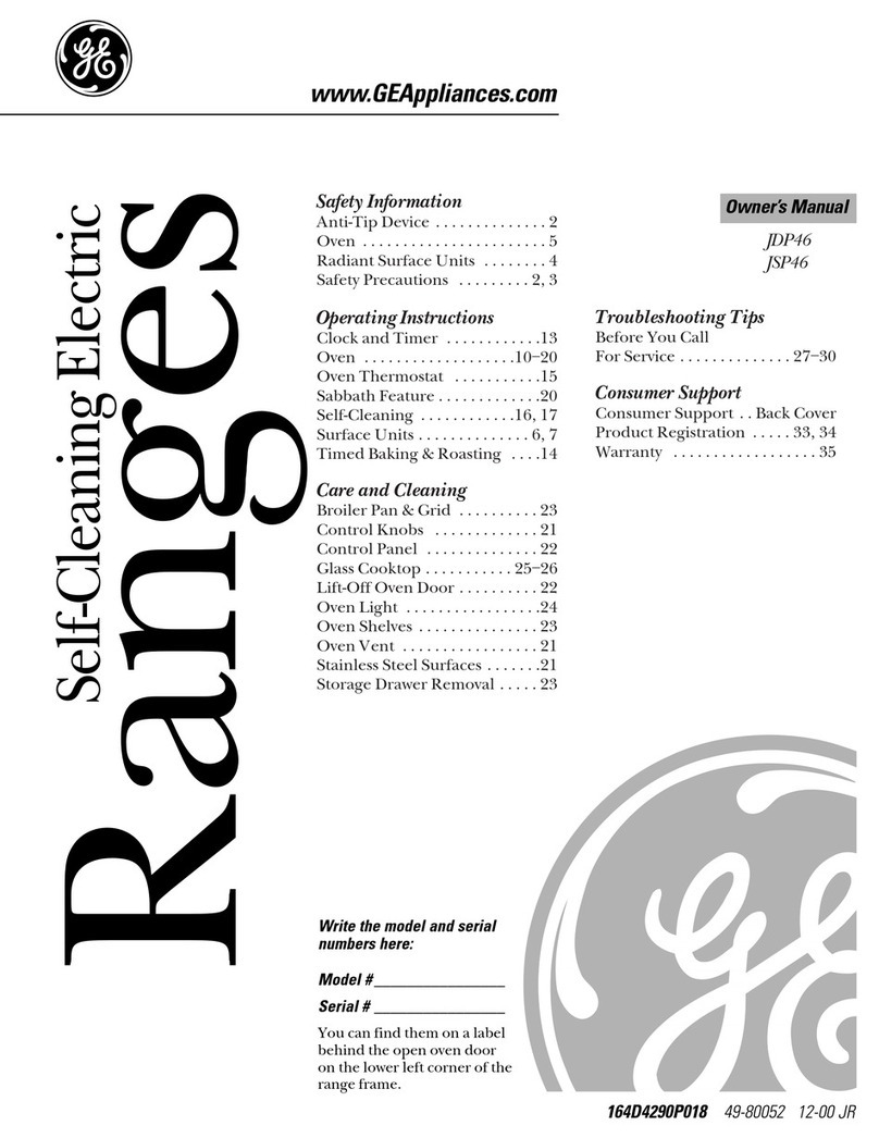 GE JDP46 User manual