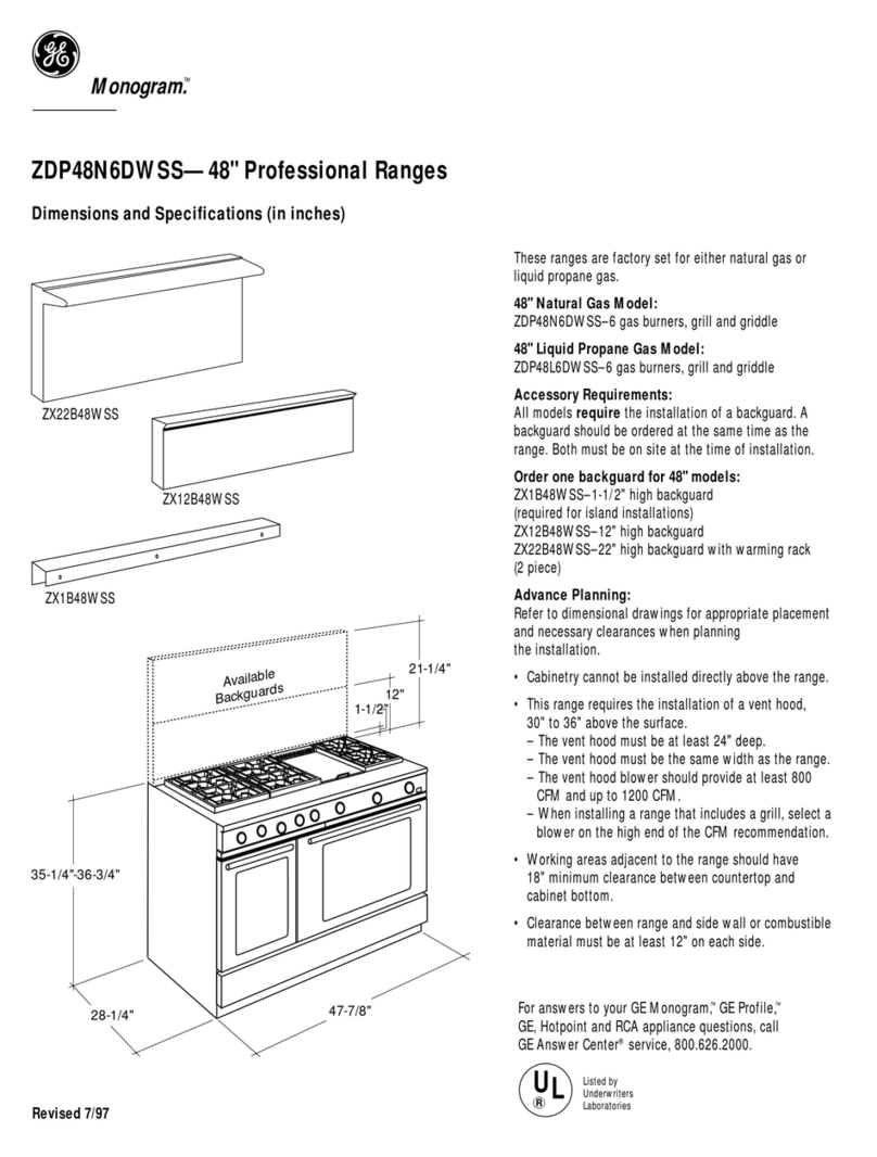 GE Monogram ZDP48N6DWSS User instructions GE Monogram ZDP48N6DWSS User instructions