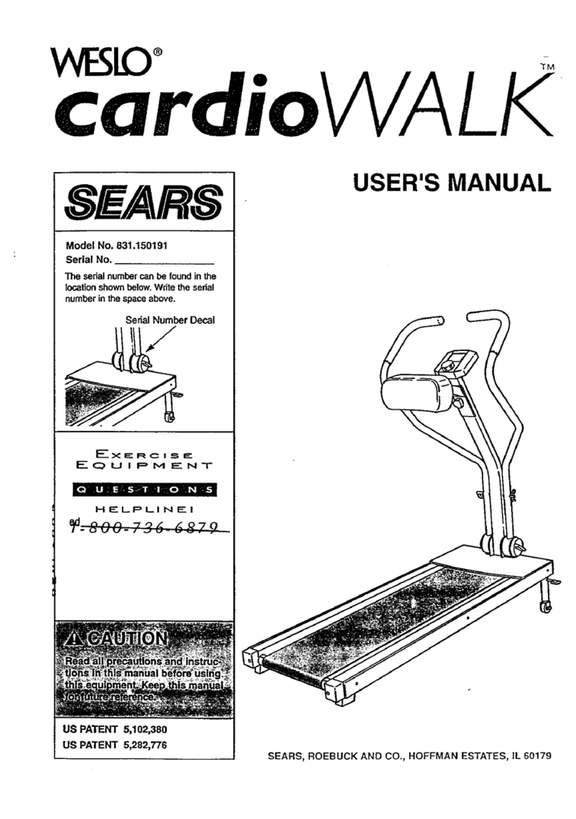 Weslo CARDIO WALK user manual