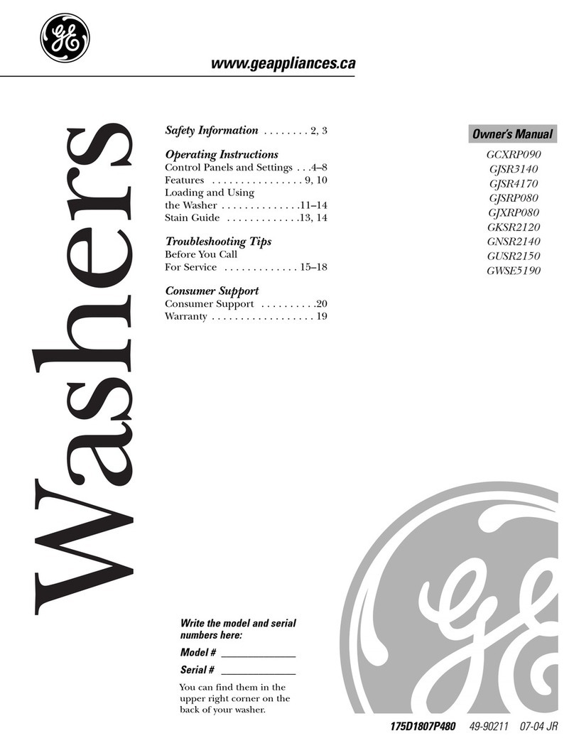 GE GCXRP090 User manual