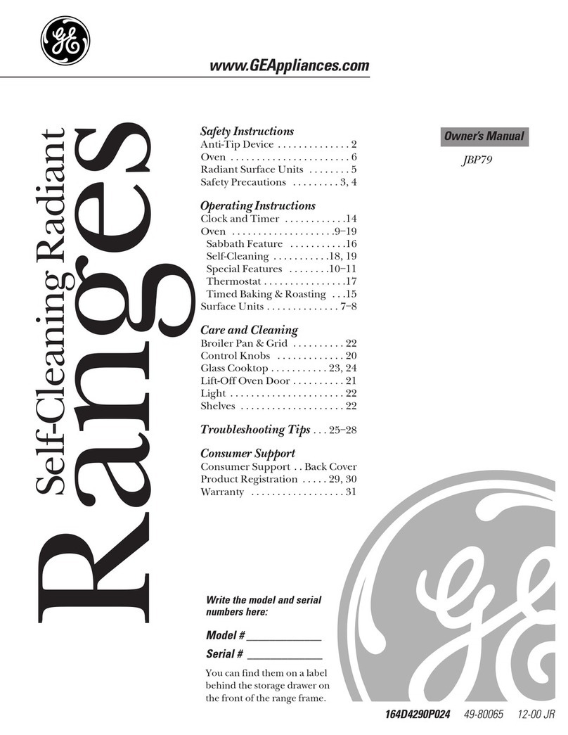 GE JBP79 User manual GE JBP79 User manual