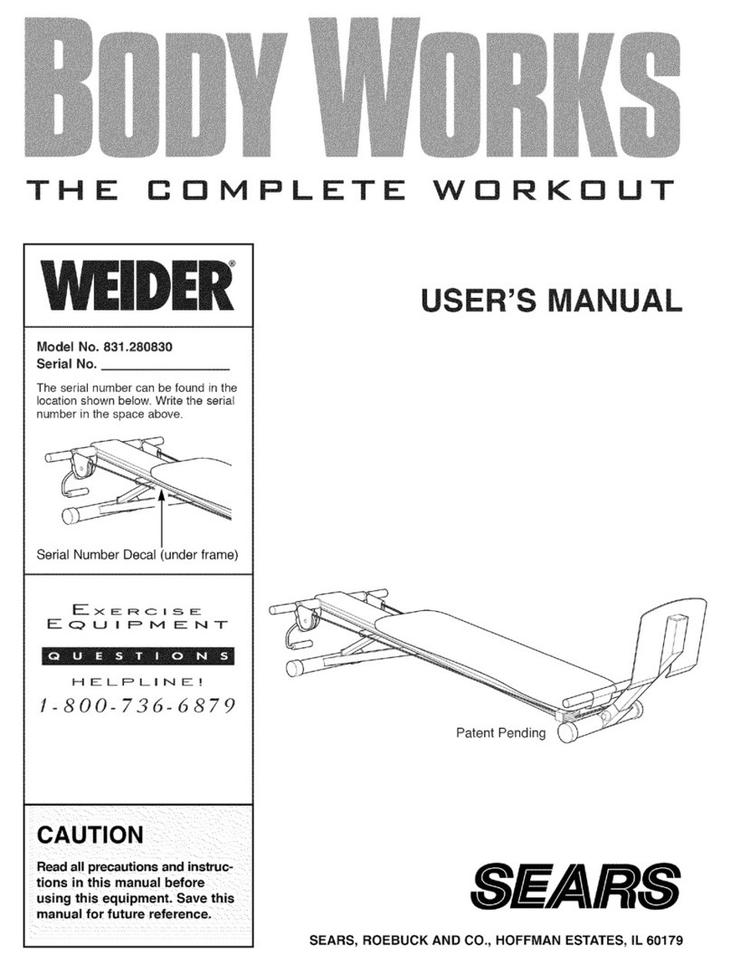Weider Body Works user manual