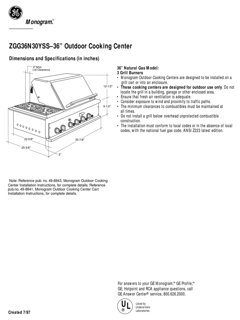 GE Monogram ZGG36N30YSS User instructions