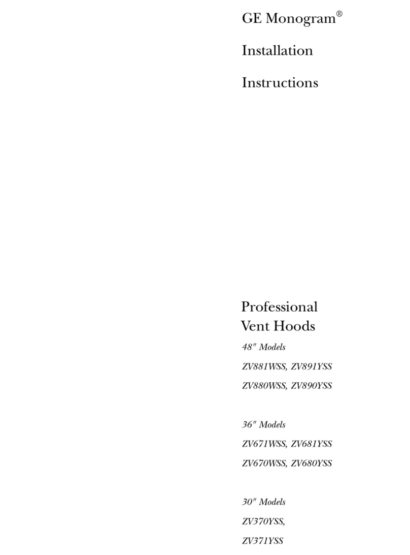 GE Monogram ZV881WSS User manual GE Monogram ZV881WSS User manual