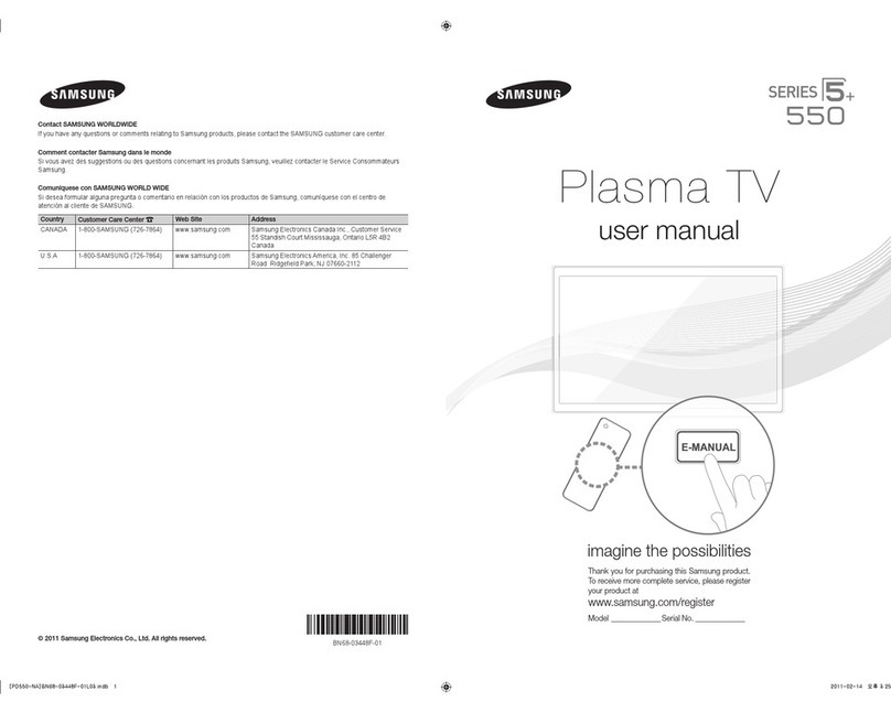 Samsung PN64D550C1F User manual