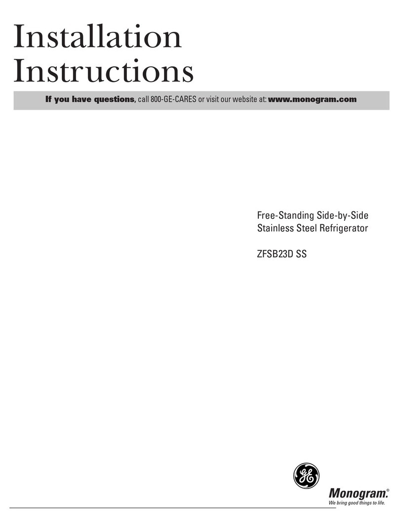 GE Monogram ZFSB23D SS User manual