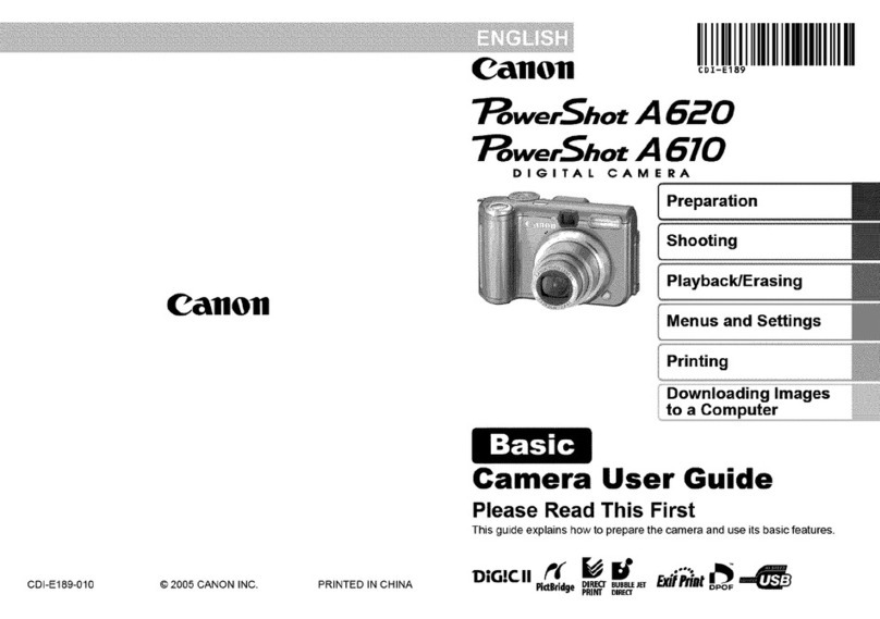 Canon POWERSHOT A610 User manual