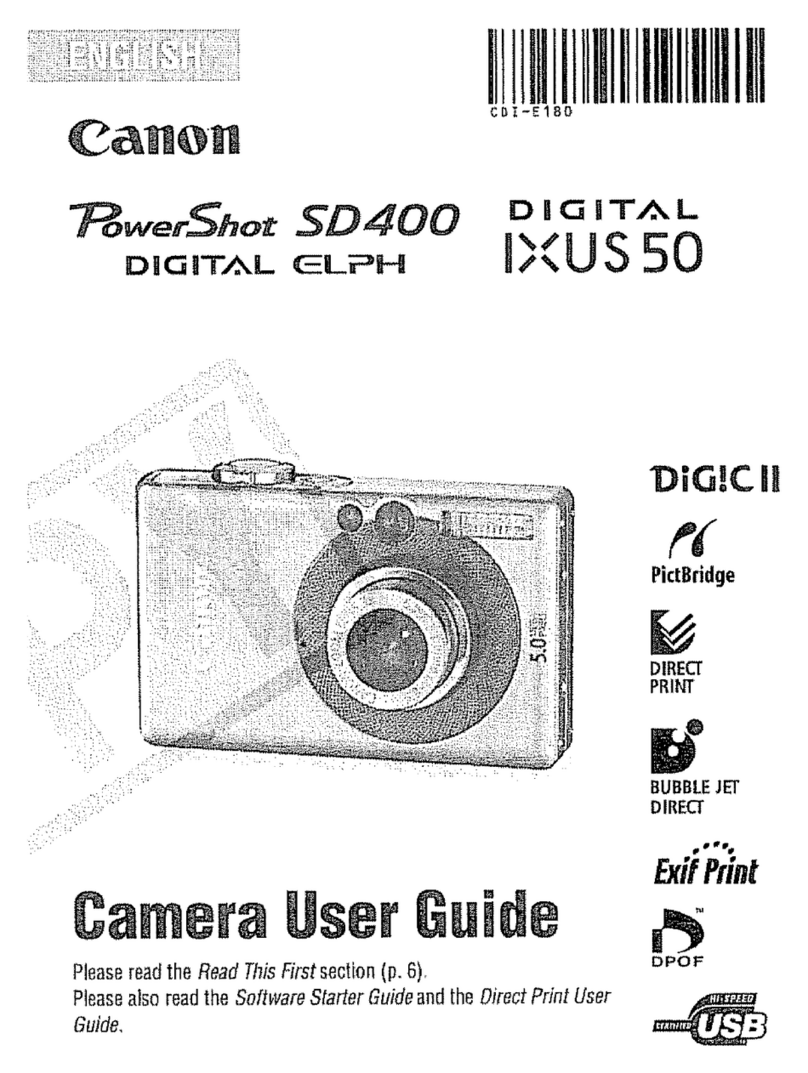 Canon SD400 - PowerShot Digital ELPH Camera User manual