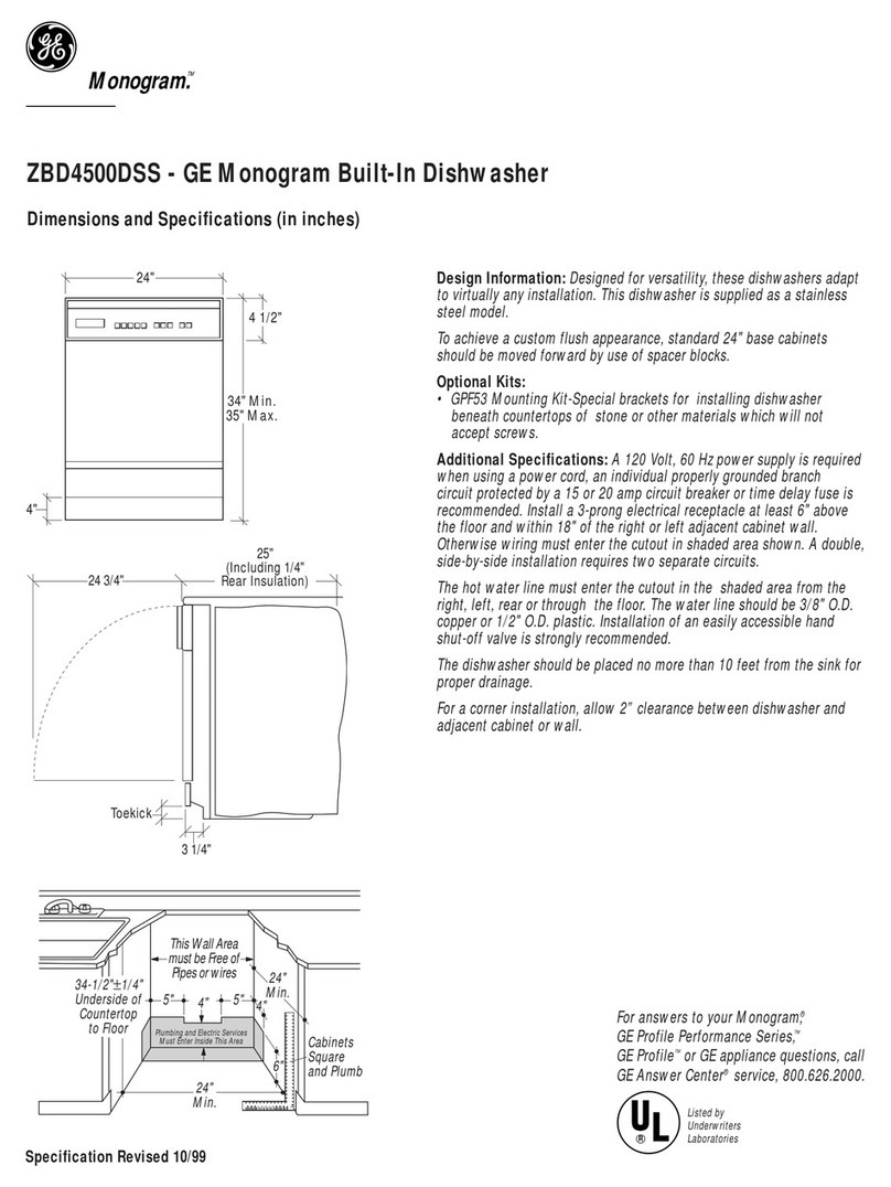 GE Monogram ZBD4500DSS User guide