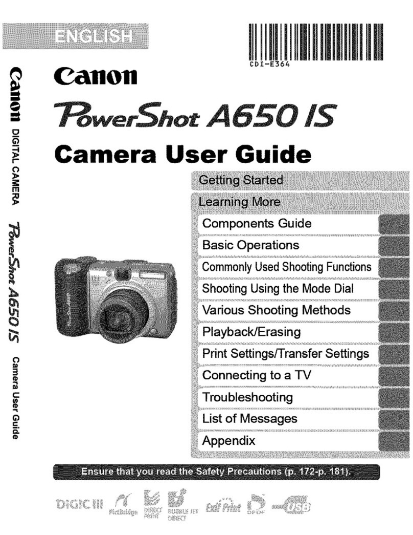 Canon Powershot A650 IS User manual