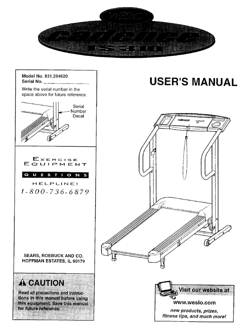 Weslo CADENCE TS 310 User manual