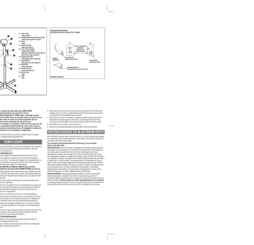 Windmere C-161 Installation instructions