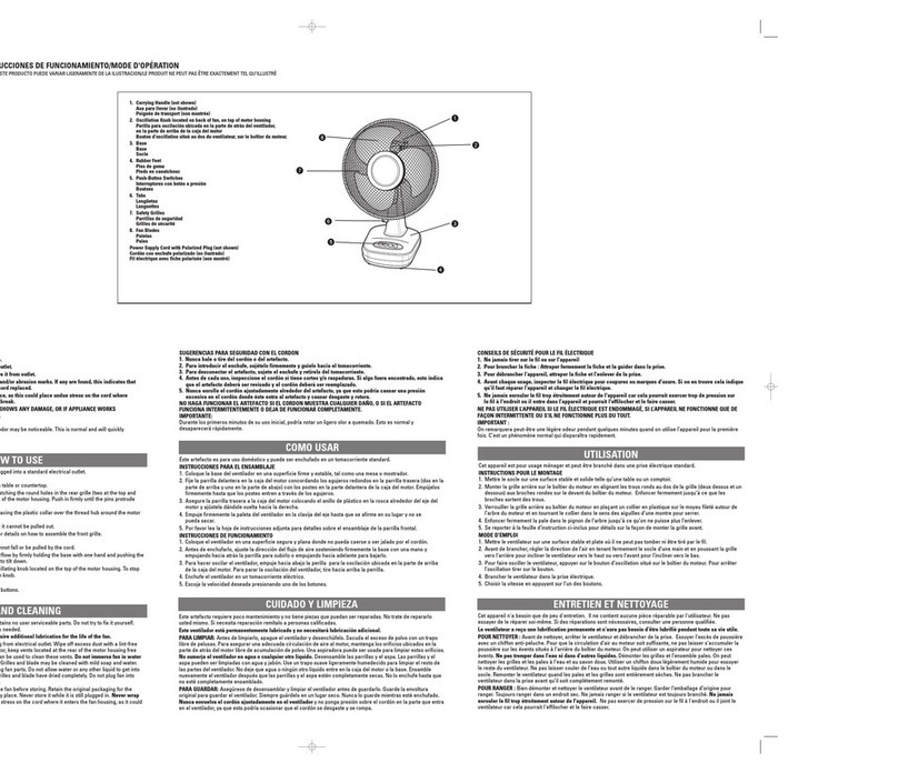 Windmere DF121M Installation instructions