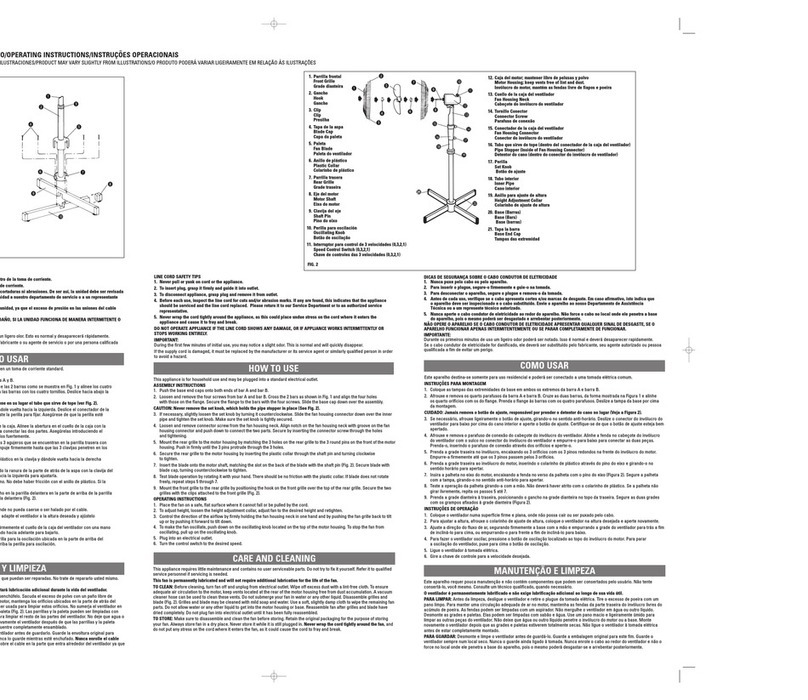 Windmere FN500 Installation instructions
