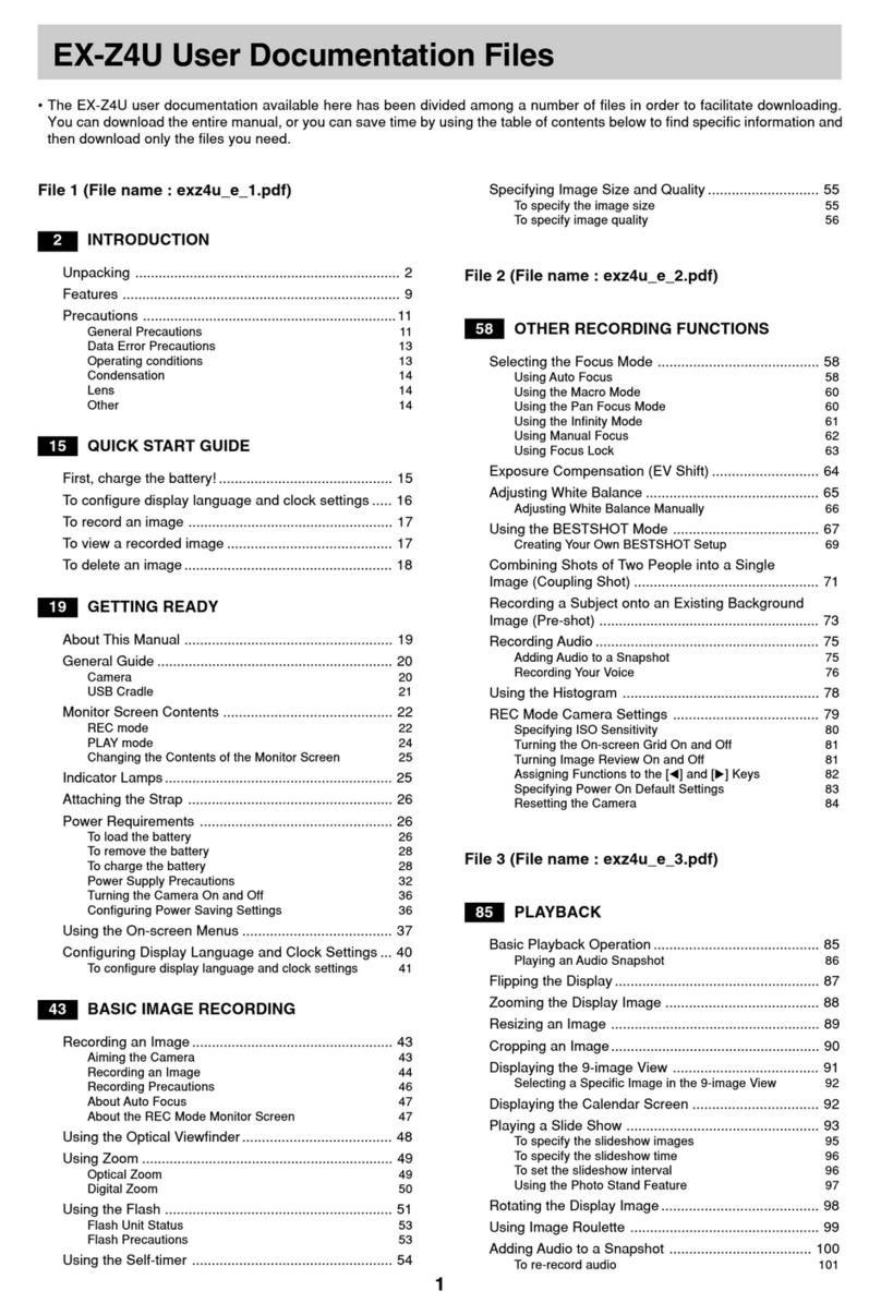 Casio Exilim EX-Z4U Instruction and safety manual