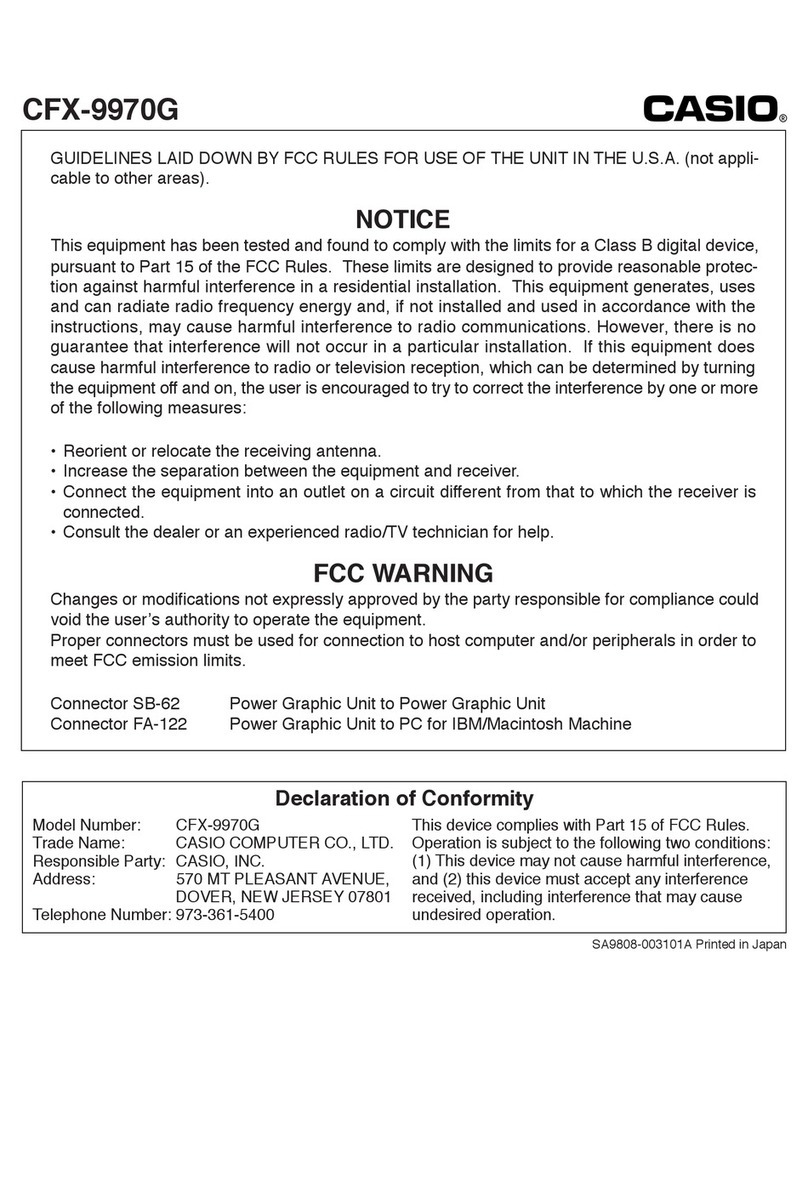 Casio CFX-9970G User manual