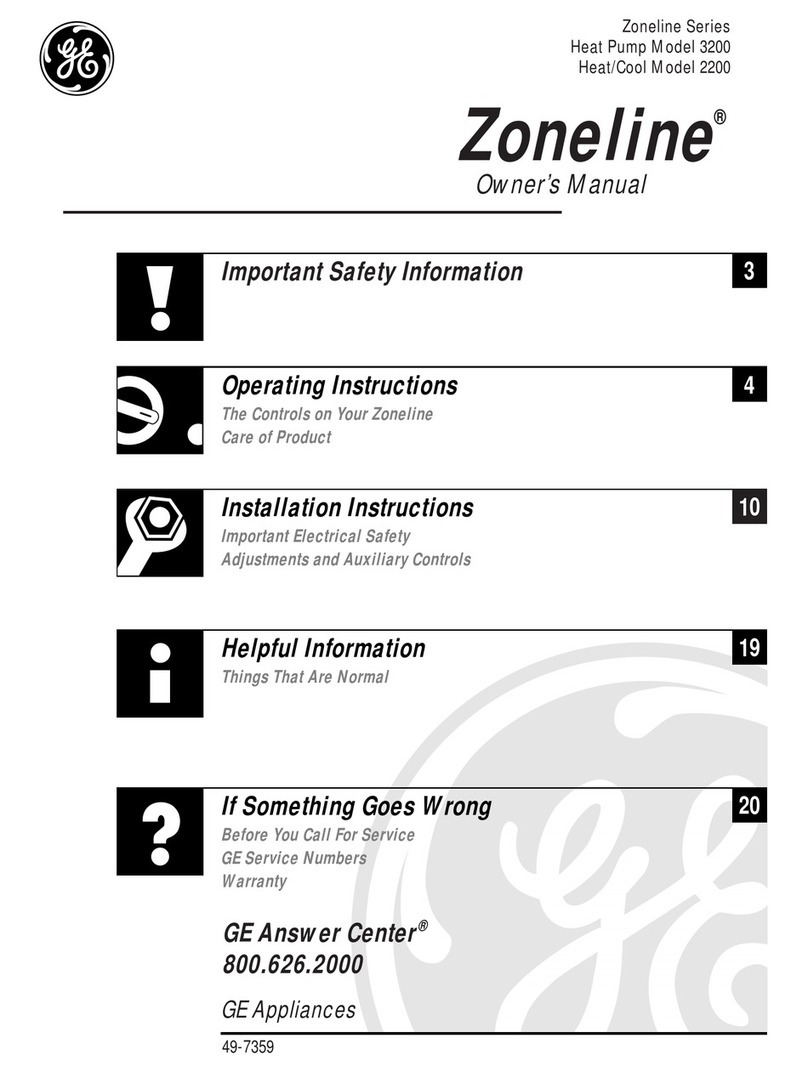 GE Zoneline 3200 User manual GE Zoneline 3200 User manual