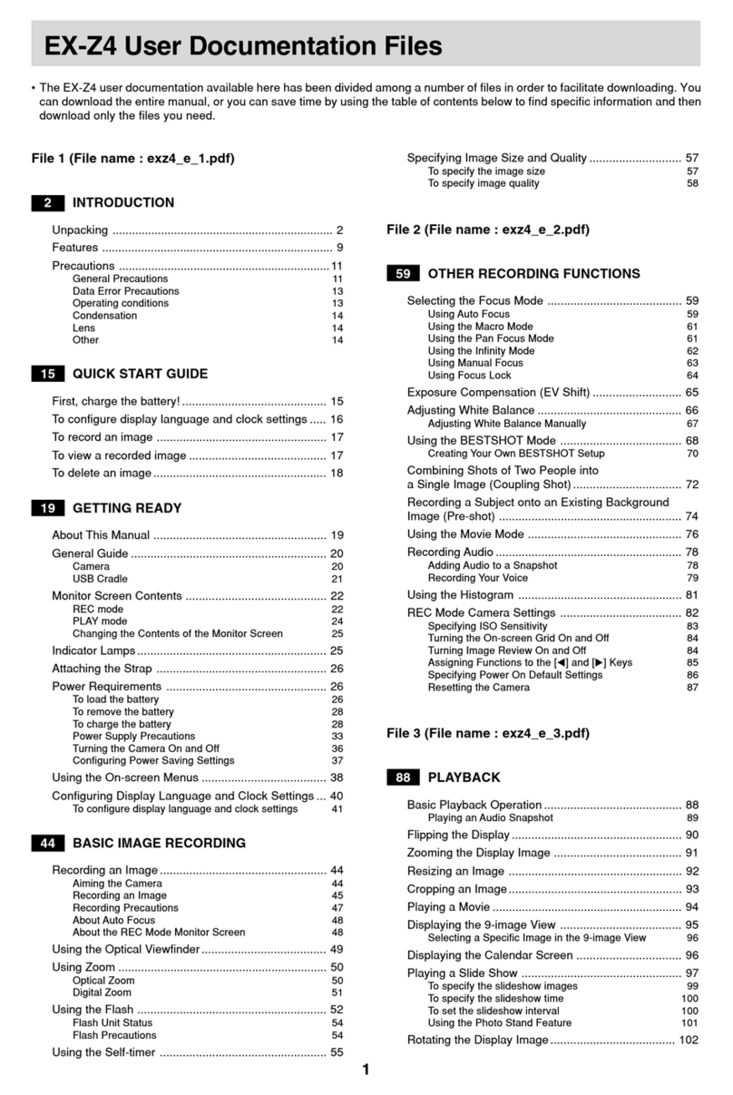 Casio EX-Z4 - EXILIM Digital Camera Operator's manual