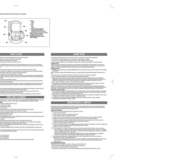 Windmere CM10 User manual