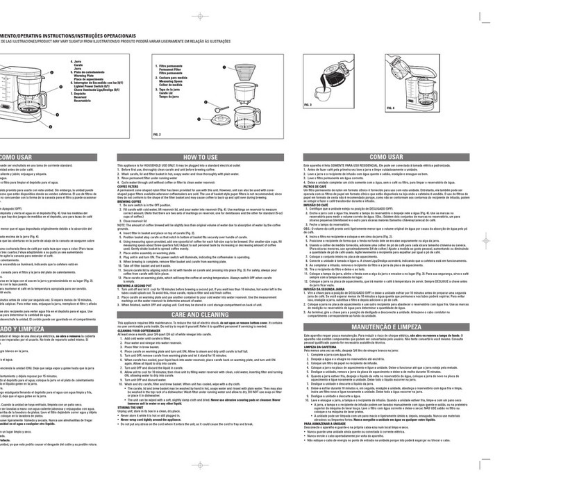 Windmere C200 operating instructions