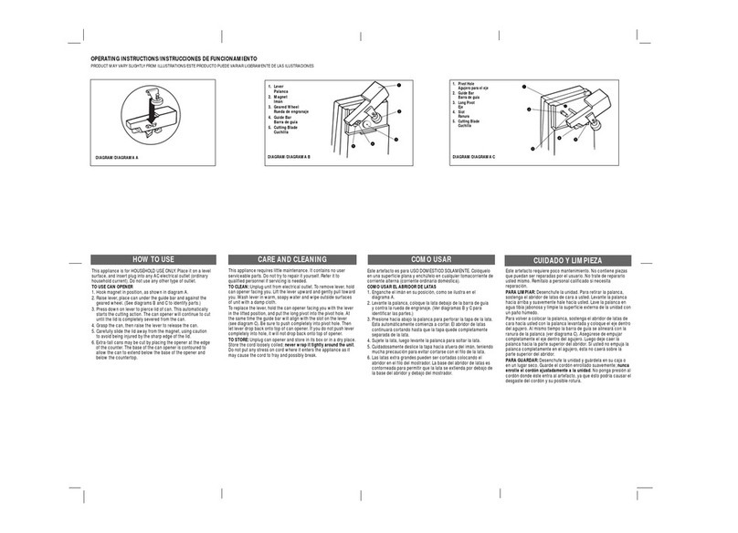 Windmere CO-9210D operating instructions