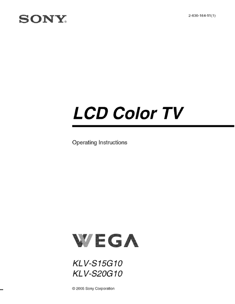 Sony WEGA KLV-S20G10 User manual