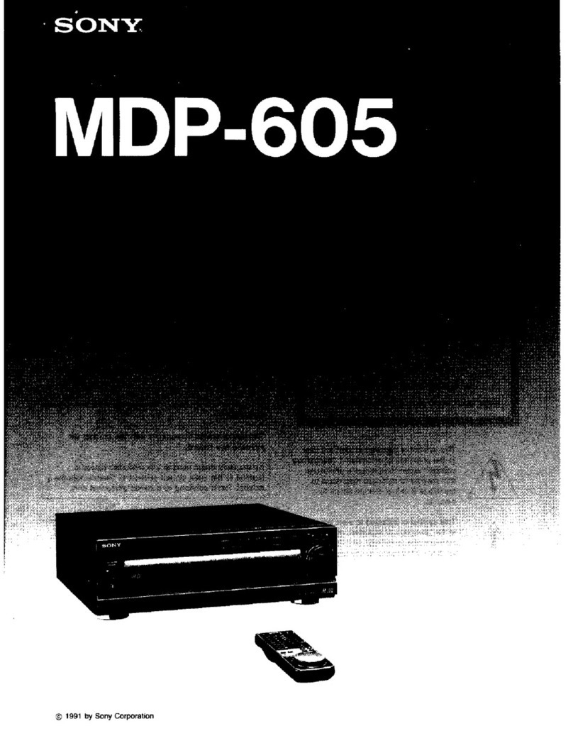 Sony MDP-605 User manual
