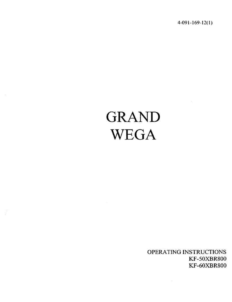 Sony XBR Grand WEGA KF-50XBR800 User manual
