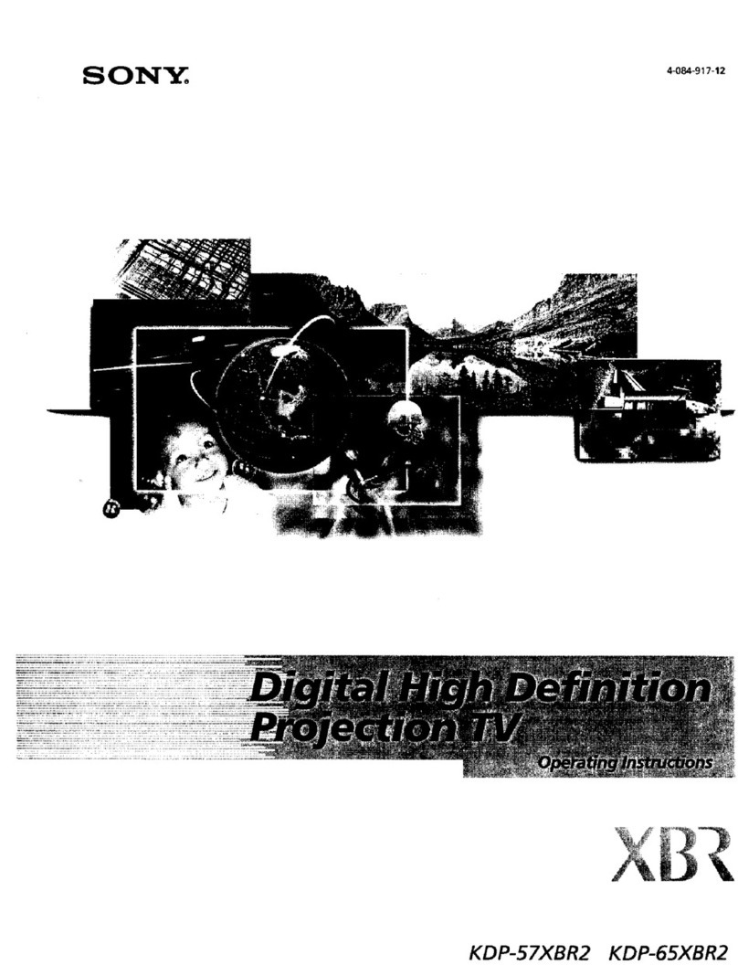 Sony KDP-57XBR2 - Digital High Definition Projection... User manual