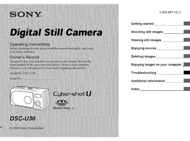 Sony Cyber-shot U DSC-U30 operating instructions