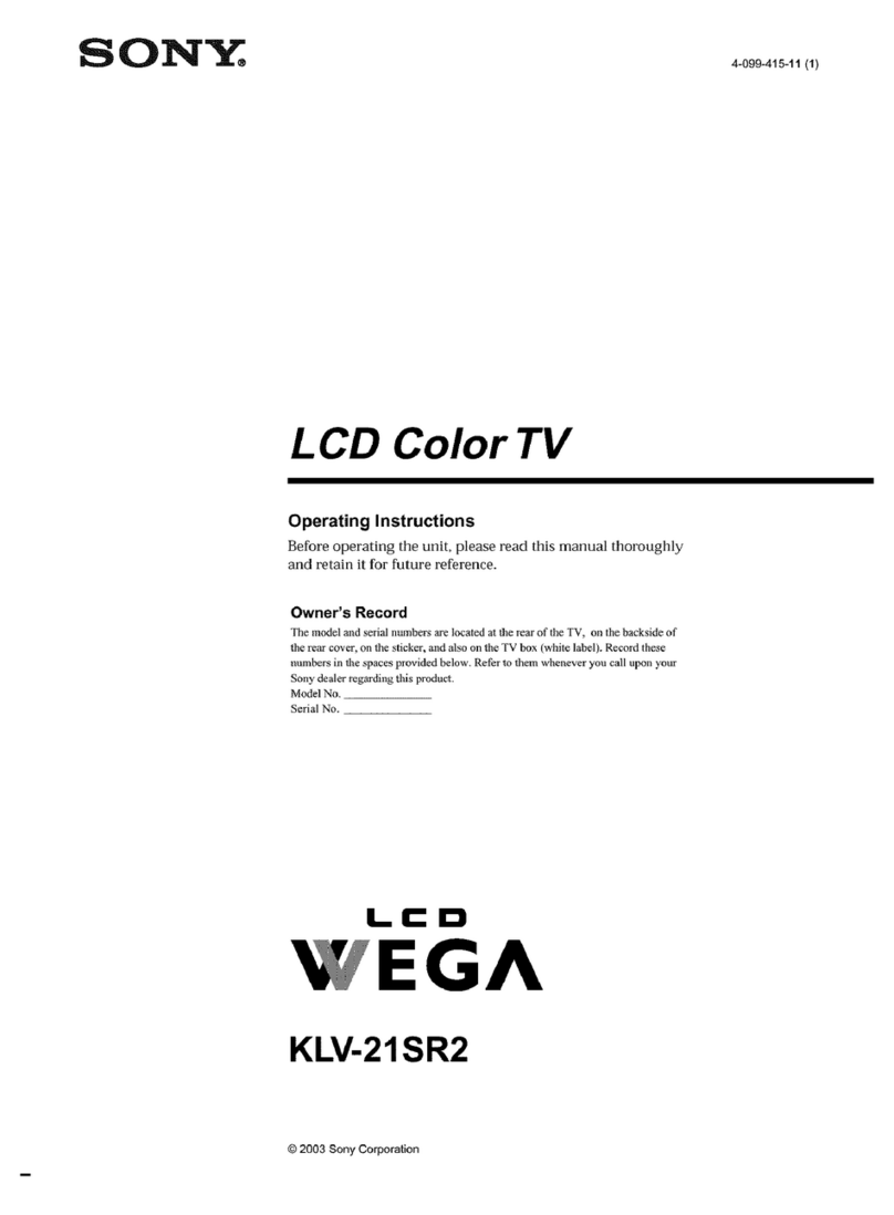 Sony WEGA KLV 21SR2 User manual