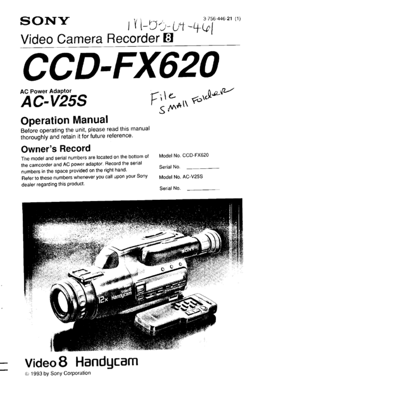 Sony Video8 Handycam CCD-FX620 User manual