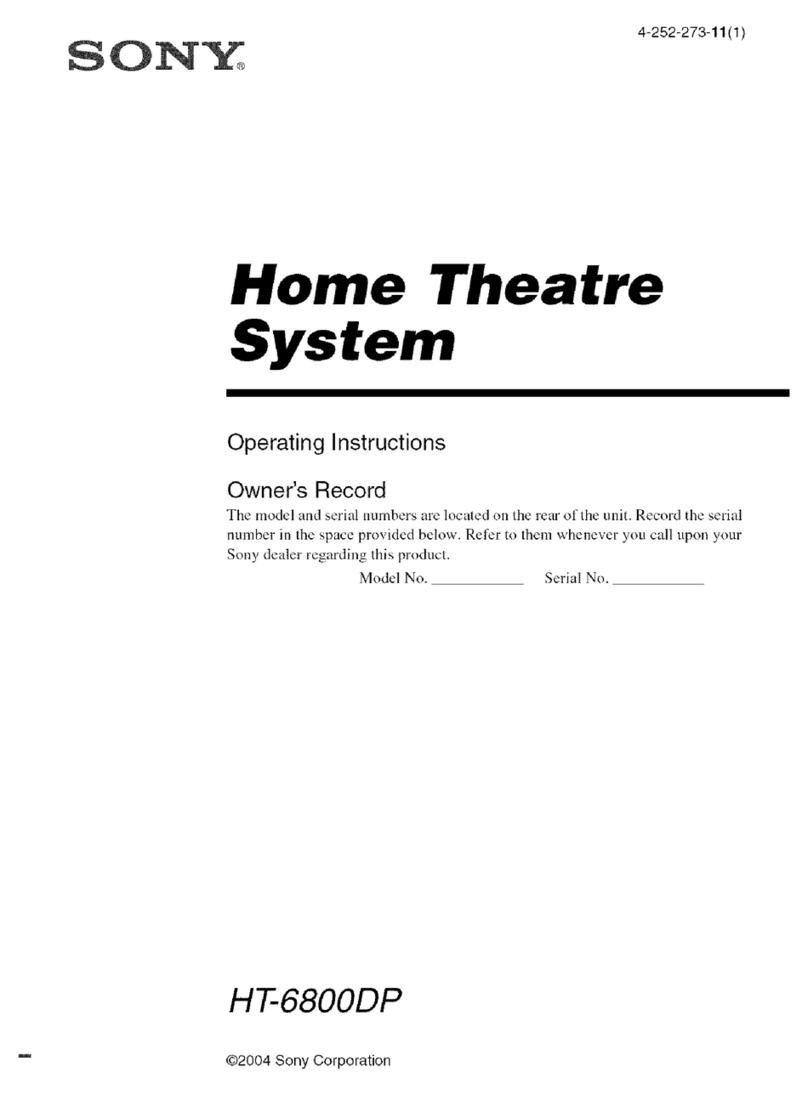 Sony HT-6800DP - Dvd Home Theater operating instructions