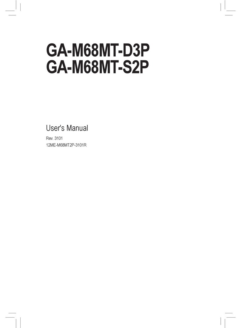 Gigabyte GA-M68MT-D3P User manual