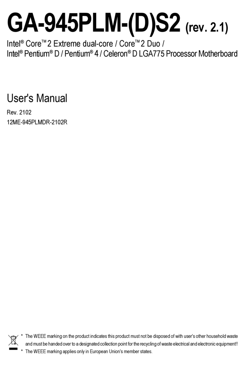 Gigabyte GA-945PLM-(D)S2 user manual