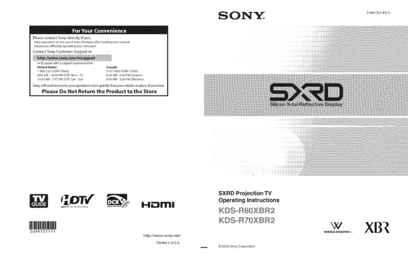 Sony GRAND WEGA KDS-R60XBR2 User manual