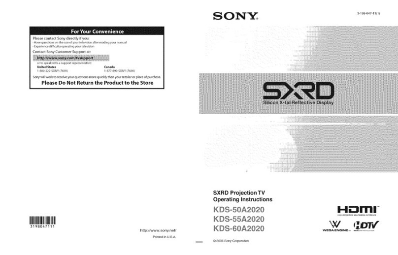 Sony SXRD KDS-60A2020 User manual
