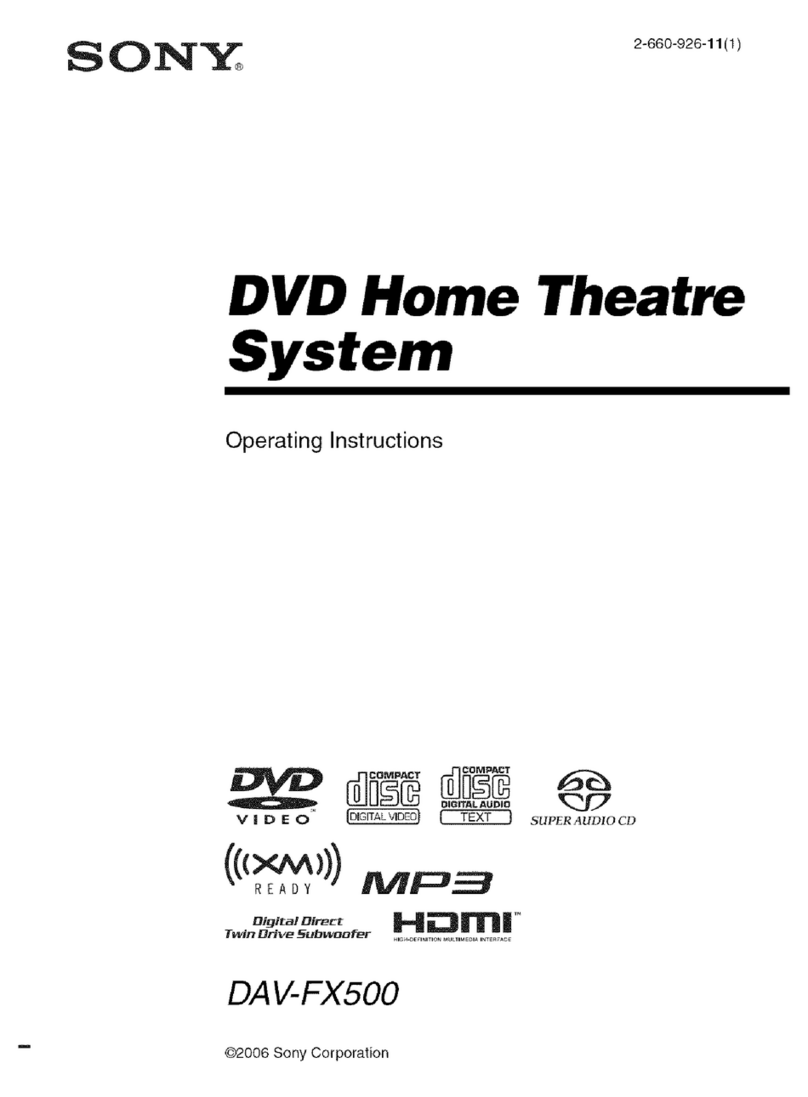 Sony DAV-FX500 - Dvd Dream System User manual