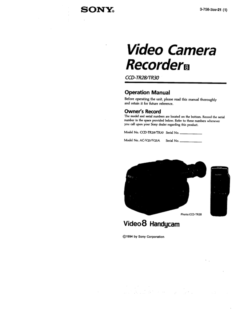 Sony Handycam CCD-TR30 User manual