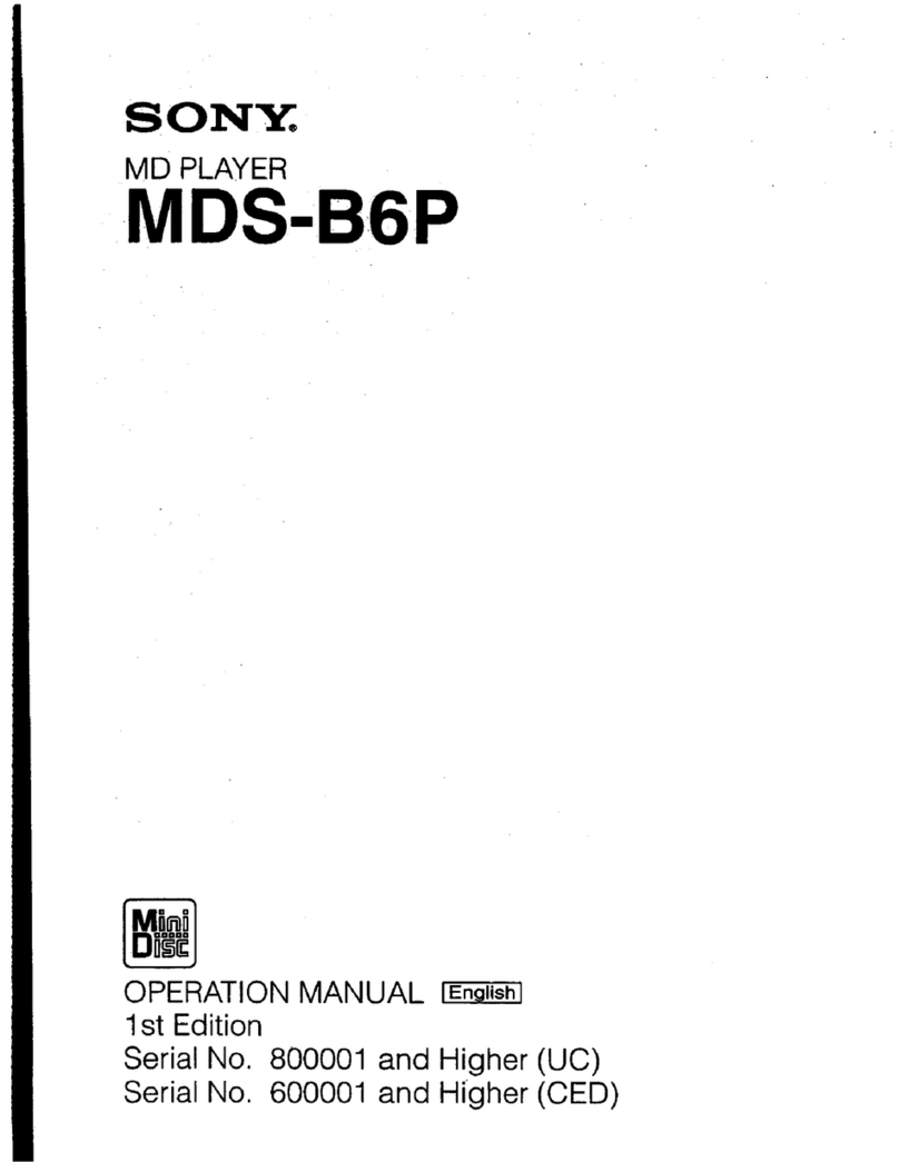 Sony MDS-B6P User manual