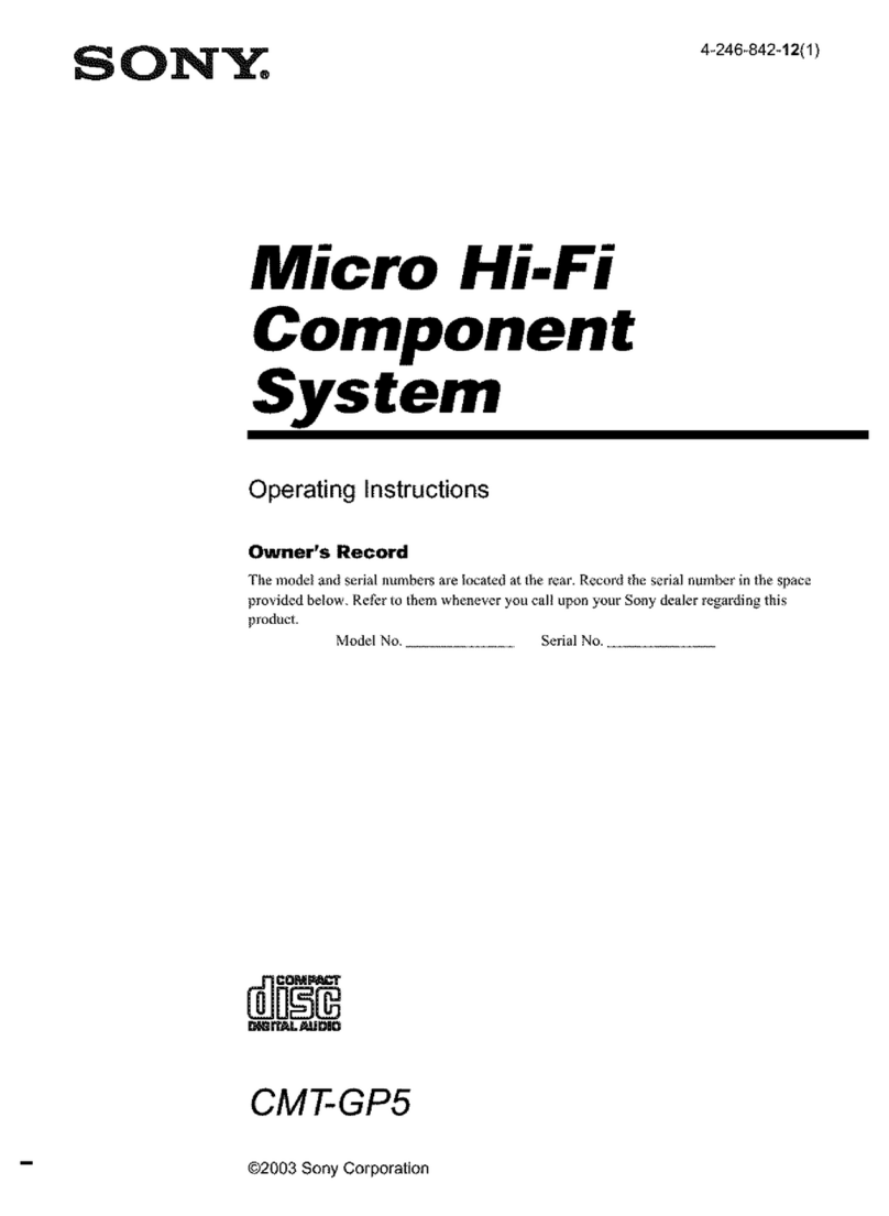Sony CMT-GP5 - Micro Hi Fi Component System operating instructions