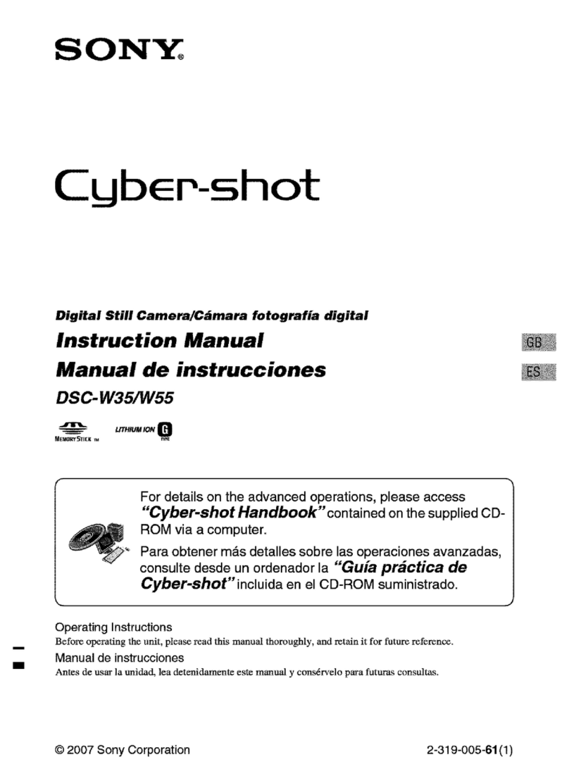 Sony Cyber-shot DSC-W35 User manual Sony Cyber-shot DSC-W35 User manual