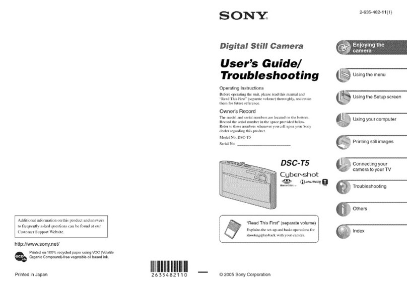 Sony Cyber-shot DSC-T5 user's guide / troubleshooting