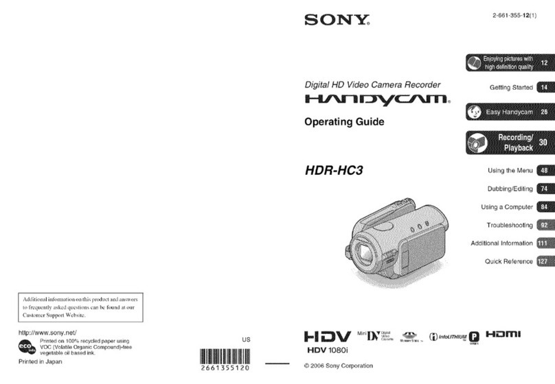 Sony Handycam HDR-HC3 User manual