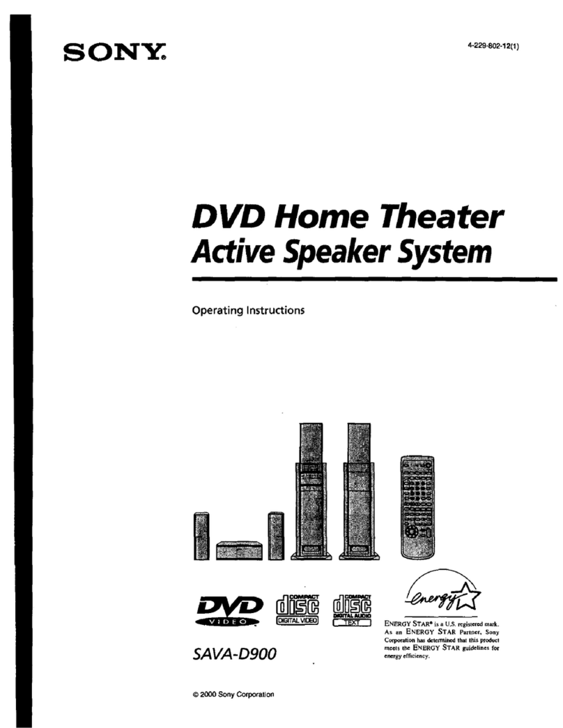 Sony SAVA-D900 User manual