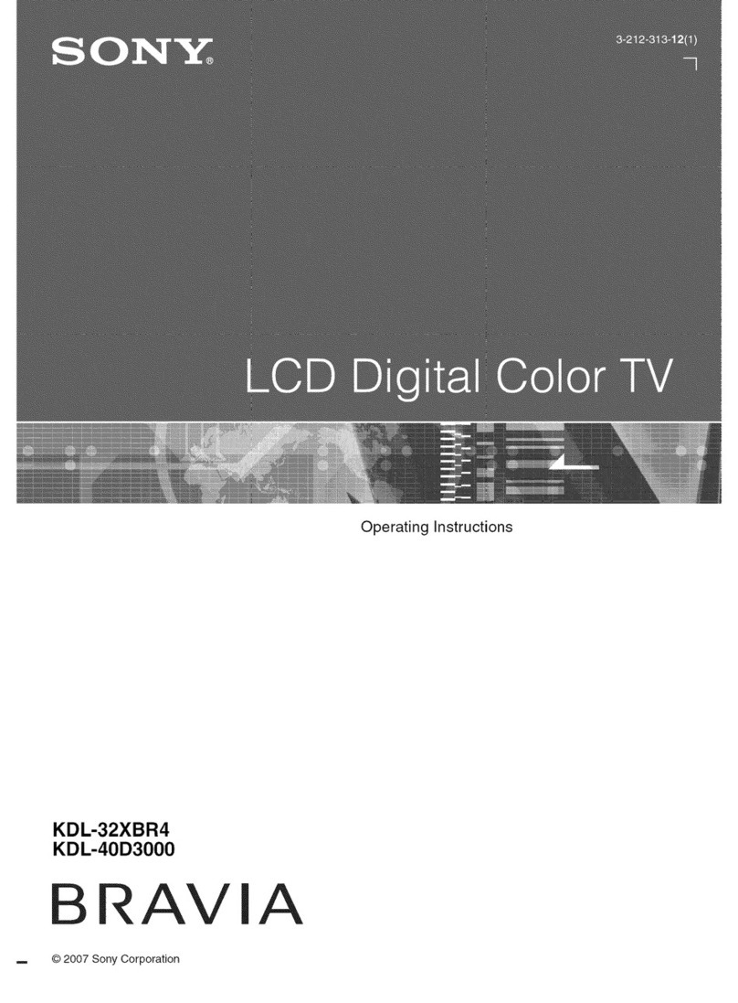 Sony BRAVlA KDL-32XBR4 User manual