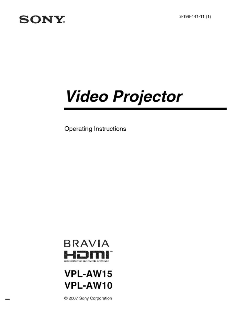 Sony BRAVIA HDMI VPL-AW15 User manual